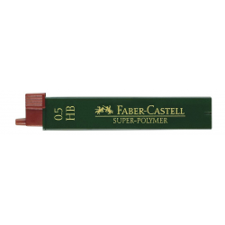Grafity do ołówka Super Polymer Faber-Castell - 0,5 HB / 12 szt