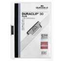 Skoroszyt zaciskowy o pojemności do 30 kartek Duraclip Plus - biały