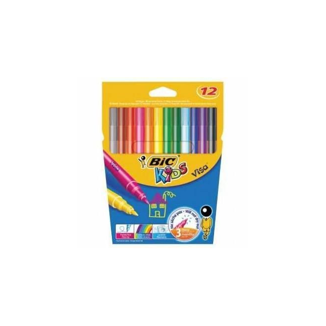 Pisaki Bic Kids Visa - 12 kolorów