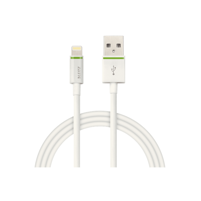 Kabel Leitz Complete ze złączem Lightning na USB, 2m - biały