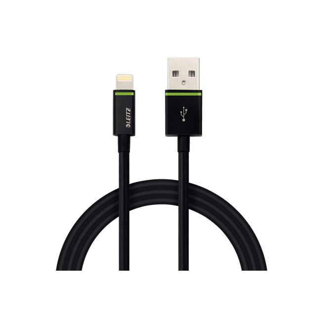 Kabel Leitz Complete ze złączem Lightning na USB, 2m - czarny