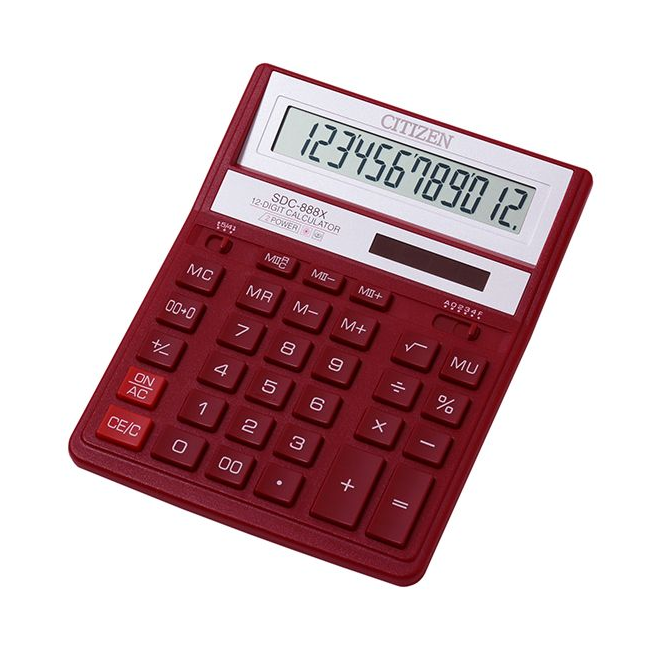 Kalkulator Citizen SDC-888XRD - czerwony