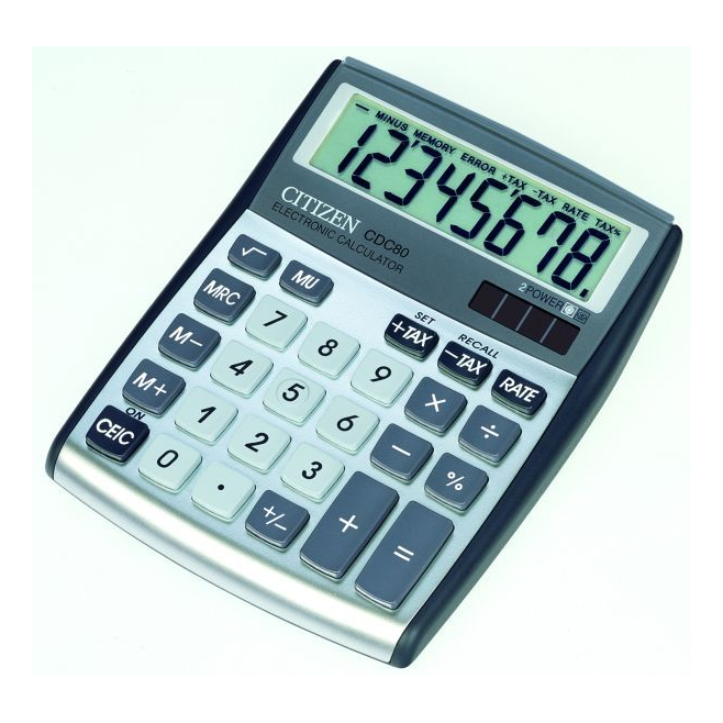 Kalkulator Citizen CDC-80 - srebrny