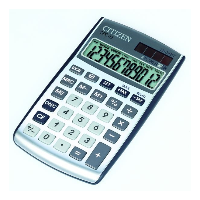 Kalkulator Citizen CPC-112 - srebrny