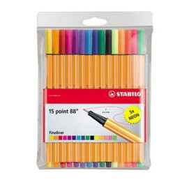 Cienkopis Stabilo Point 88 - 15 kolorów w etui