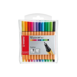 Cienkopis Stabilo Point 88 Mini - 12 kolorów w etui