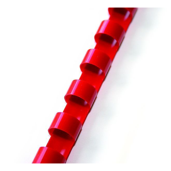 Grzbiety plastikowe do bindowania 12,5mm/100szt. - czerwone