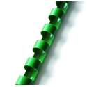 Grzbiety plastikowe do bindowania 12,5mm/100szt. - zielone