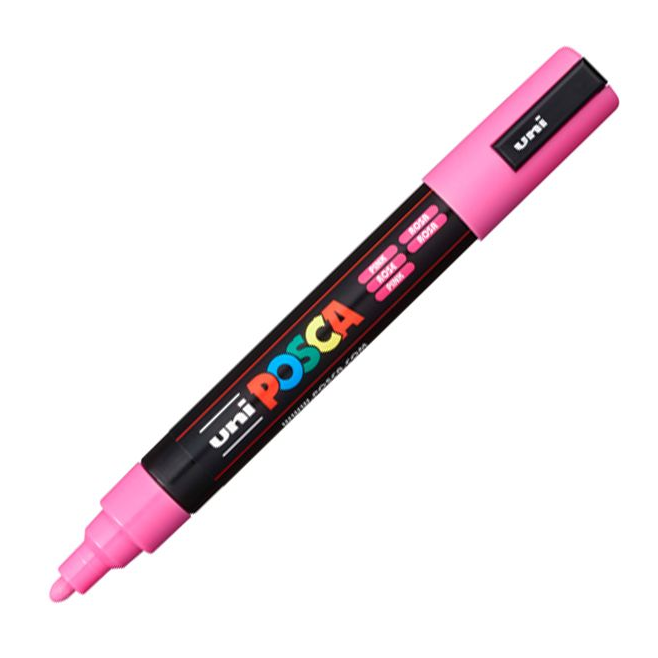 Marker z tuszem pigmentowym Uni POSCA PC-5M - różowy