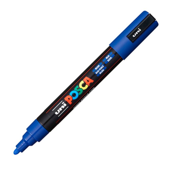 Marker z tuszem pigmentowym Uni POSCA PC-5M - niebieski