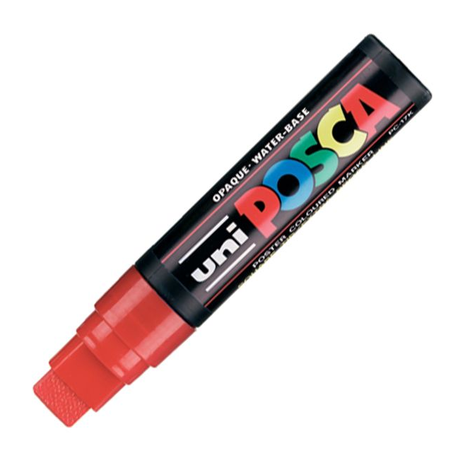 Marker z farbą plakatową Uni POSCA PC-17K - czerwony