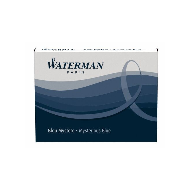 Naboje Waterman długie (8 szt.) - kolor niebiesko czarny