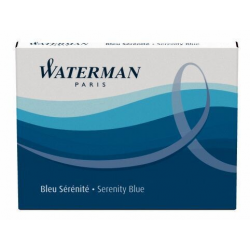 Naboje Waterman długie (8 szt.) - kolor niebieski