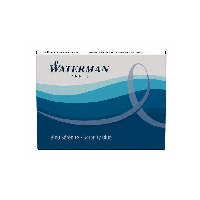 Naboje Waterman długie (8 szt.) - kolor niebieski