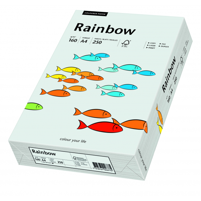 Papier kolorowy Rainbow A4 160g/250ark., nr 93 - szary jasny