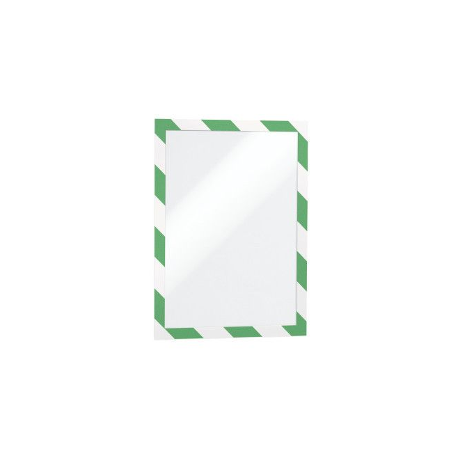 Ramka magnetyczna samoprzylepna Duraframe Security A4 - zielono-biała / 10 szt.