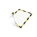 Ramka magnetyczna Duraframe Magnetic Security A4 - żółto-czarna / 5 szt.