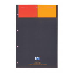 Blok notatnikowy Oxford International Notepad A4+ w kratkę - szary