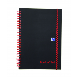 Kołonotatnik Oxford Black N' Red A5 - w kratkę
