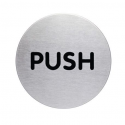 Tabliczka / piktogram "Push" okrągła - język angielski / 1 szt.