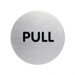 Tabliczka / piktogram "Pull" okrągła - język angielski / 1 szt.