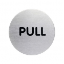 Tabliczka / piktogram "Pull" okrągła - język angielski / 1 szt.