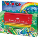 Kredki ołówkowe Faber Castell Grip Jungle - 16 kolorów + akcesoria