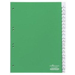 Przekładki A4 Durable alfabetyczne A-Z - zielone / 1 kpl.