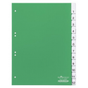 Przekładki A4 Durable numeryczne 1-12- zielone / 1 kpl.