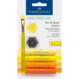 Kredki pigmentowe Faber-Castell Gelatos - 4 sztuki - żółte