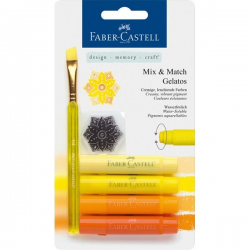 Kredki pigmentowe Faber-Castell Gelatos - 4 sztuki - żółte
