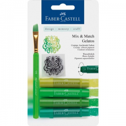 Kredki pigmentowe Faber-Castell Gelatos - 4 sztuki - zielone
