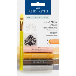 Kredki pigmentowe Faber-Castell Gelatos - 4 sztuki - naturalne