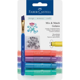 Kredki pigmentowe Faber-Castell Gelatos - 4 sztuki - metaliczne