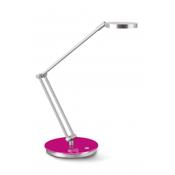 Lampka biurkowa Cep CLED-400 ze ściemniaczem - srebrno-różowa