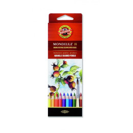 Kredki akwarelowe Koh-I-Noor Mondeluz - 18 kolorów
