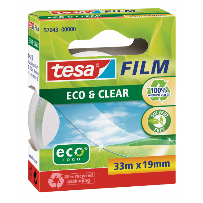 Taśma samoprzylepna TesaFilm Eco&Clear 19mm/33m - przezroczysta