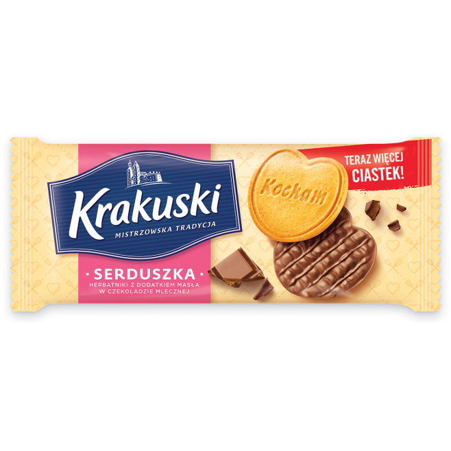 Ciastka Krakuski Serduszka 171g