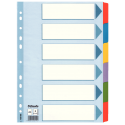 Przekładki kartonowe Esselte Mylar A4 6 kart z laminowanymi indeksami