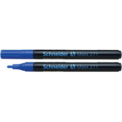 Marker olejowy Schneider MAXX 271 okrągły, 1-2 mm - niebieski