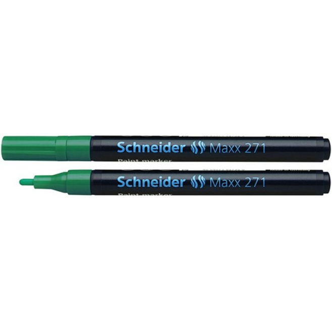 Marker olejowy Schneider MAXX 271 okrągły, 1-2 mm - zielony