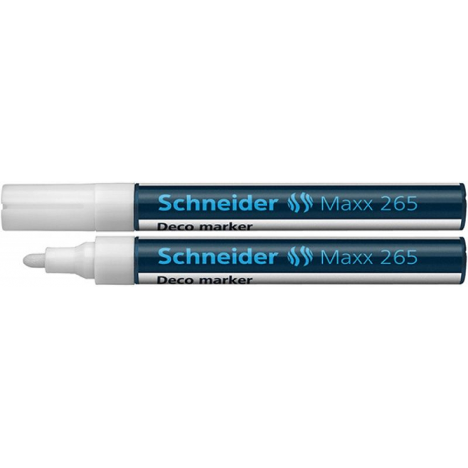 Marker kredowy Schneider MAXX 265 Deco, 2-3 mm - biały