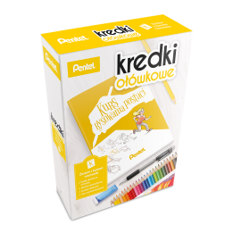 Kredki ołówkowe Pentel CB8 - 24 kolory + kurs rysowania postaci