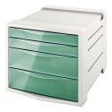 Pojemnik z 4 szufladami Esselte Colour'Ice - zielony