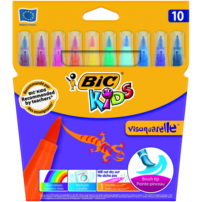 Pisaki Bic Kids Visaquarelle - 10 kolorów