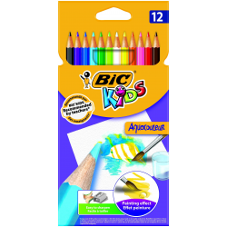 Kredki ołówkowe Bic Kids Aquacouleur  - 12 kolorów