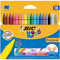 Kredki świecowe Bic Kids Plastidecor - 18 kolorów