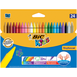 Kredki świecowe Bic Kids Plastidecor - 24 kolory