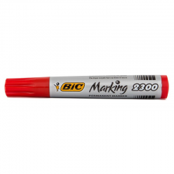 Marker permanentny Bic Marking 2300 ecolutions ścięty - czerwony