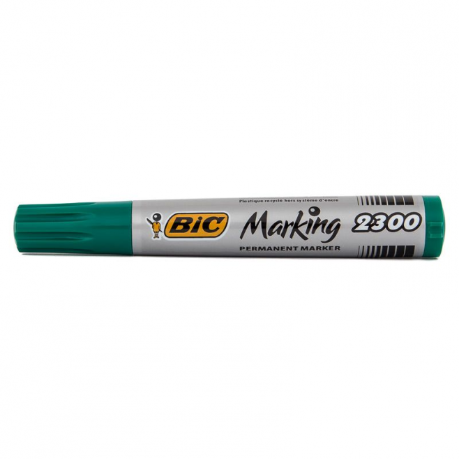 Marker permanentny Bic Marking 2300 ecolutions ścięty - zielony
